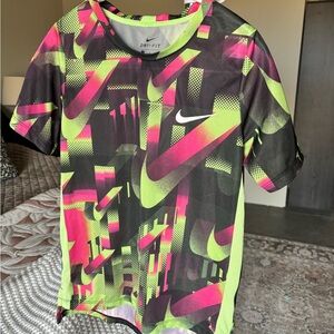 Nike Kids Dri-FIT Tee - Black, Pink, Yellow/Greenish